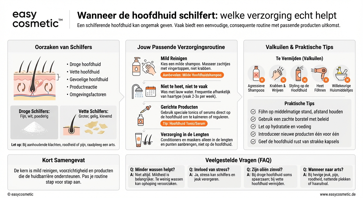 Welke verzorging is geschikt voor een hoofdhuid die gevoelig is voor roos?