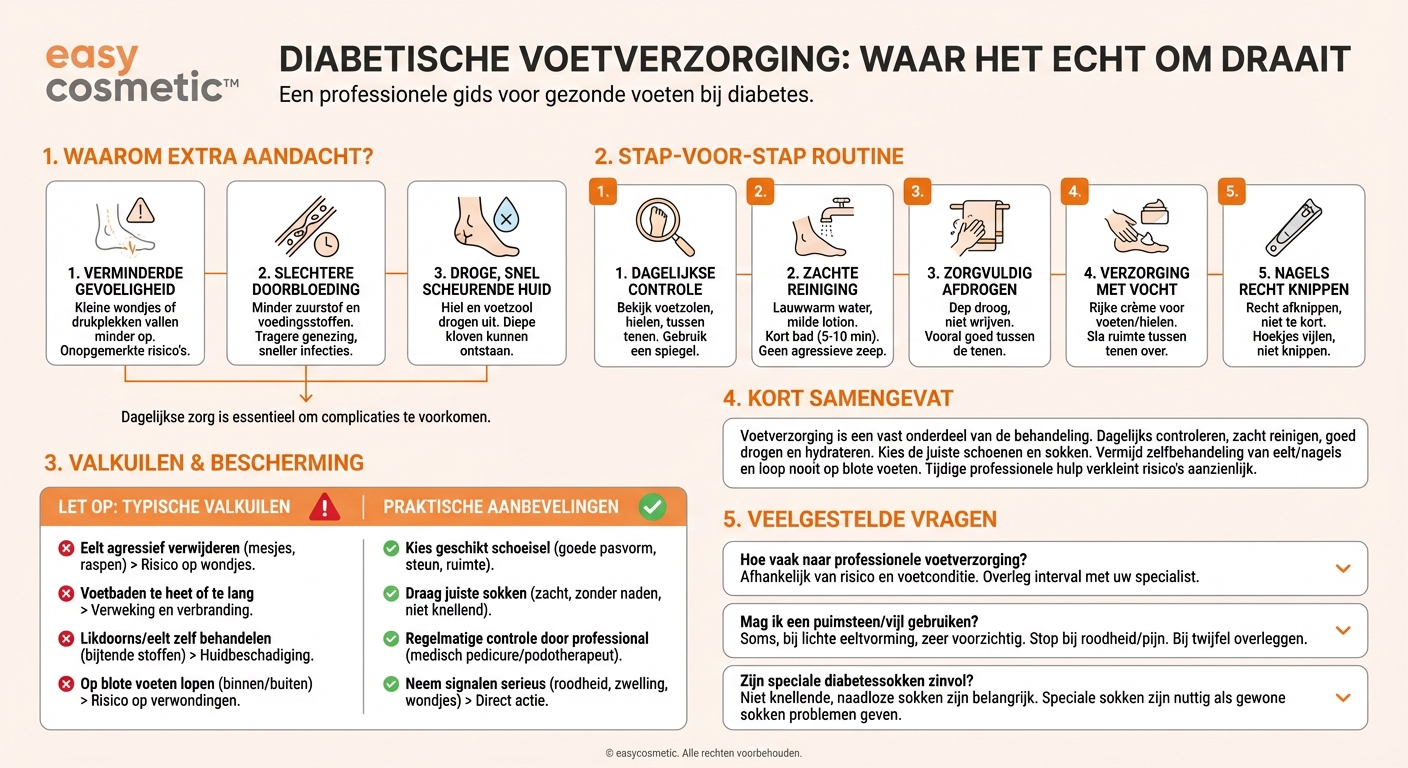 Welke voetverzorging is voor diabetici speciaal belangrijk?