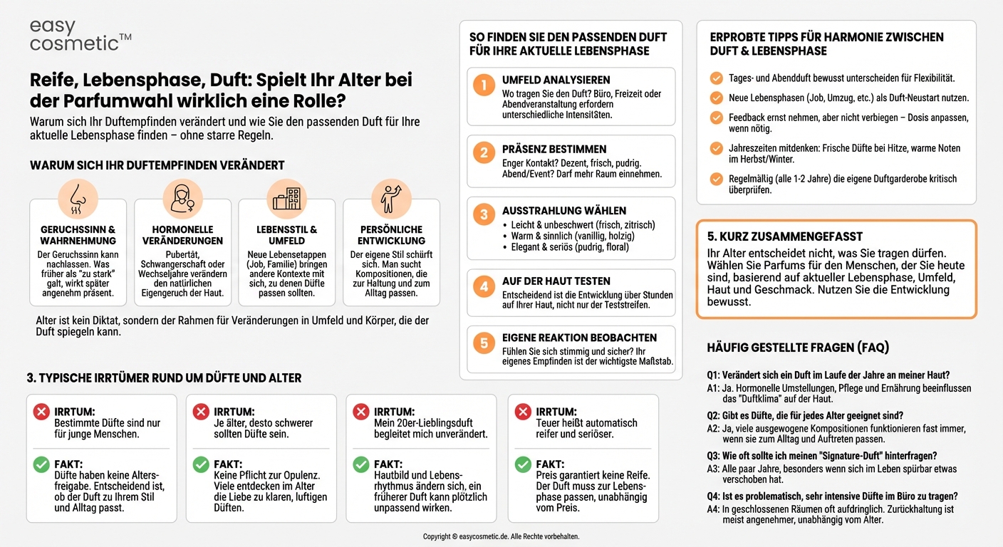 Wie beeinflusst mein Alter die Auswahl des passenden Duftes, oder ist das irrelevant?