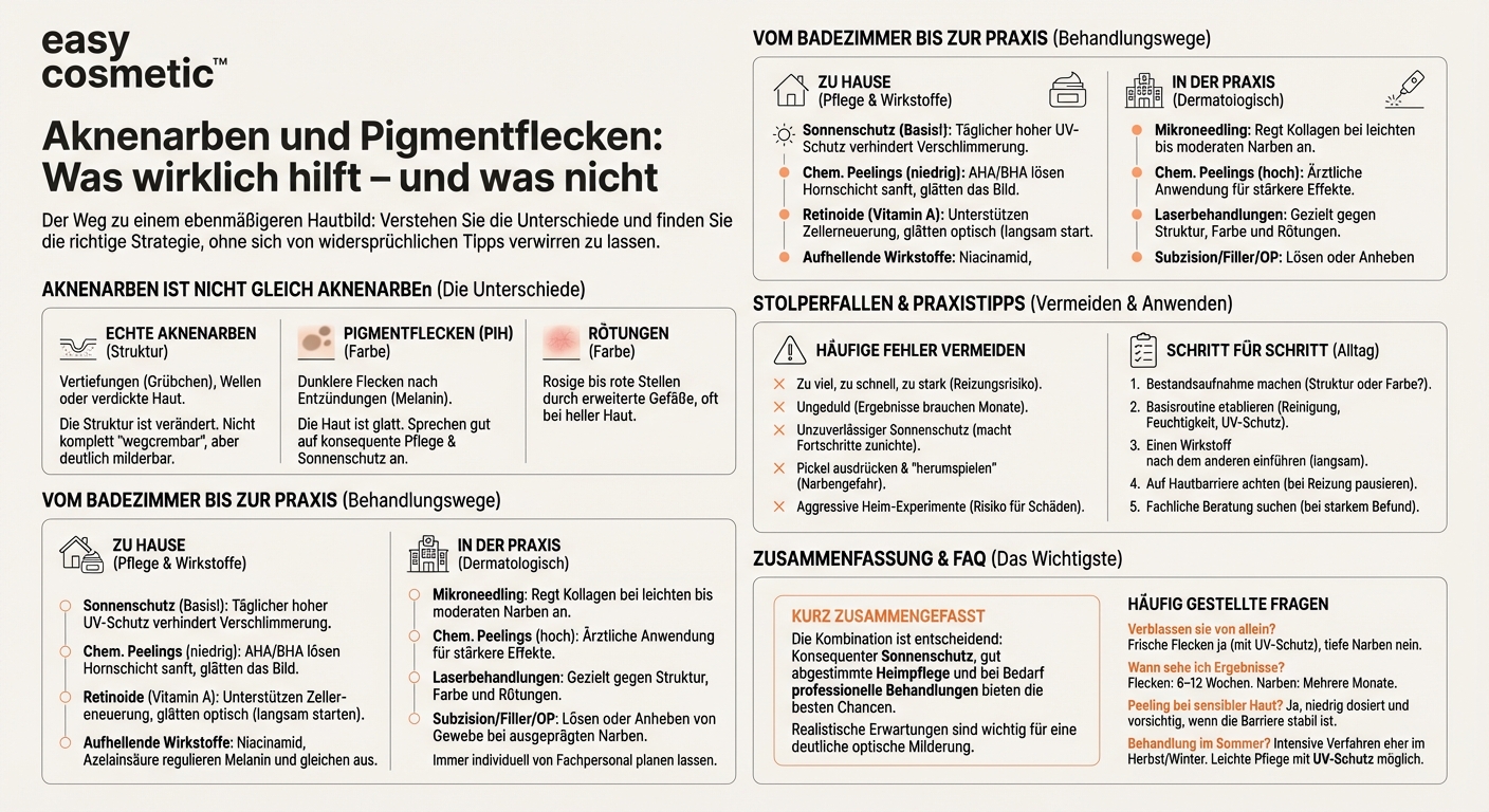 Wie behandle ich Aknenarben und Pigmentflecken am besten?
