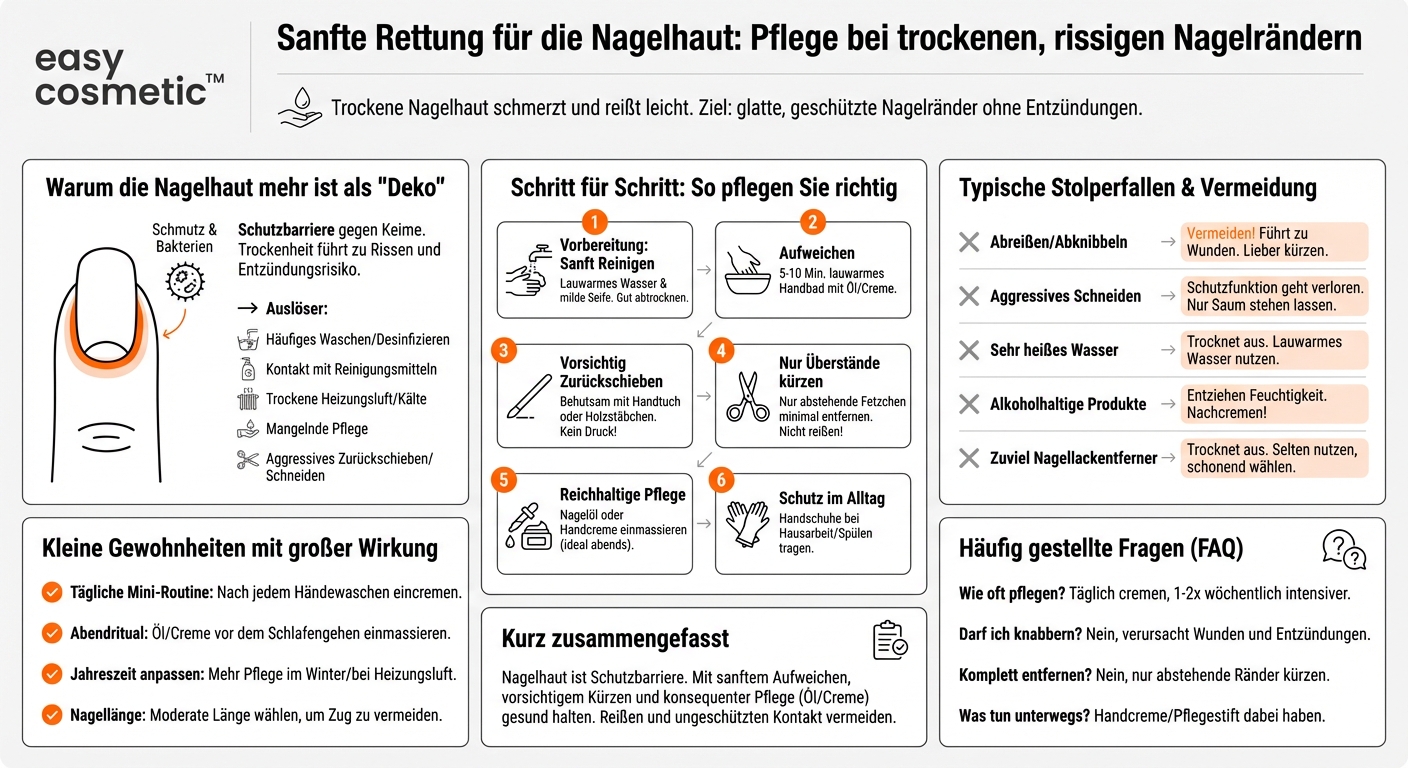 Wie behandle ich trockene, rissige Nagelhaut richtig?