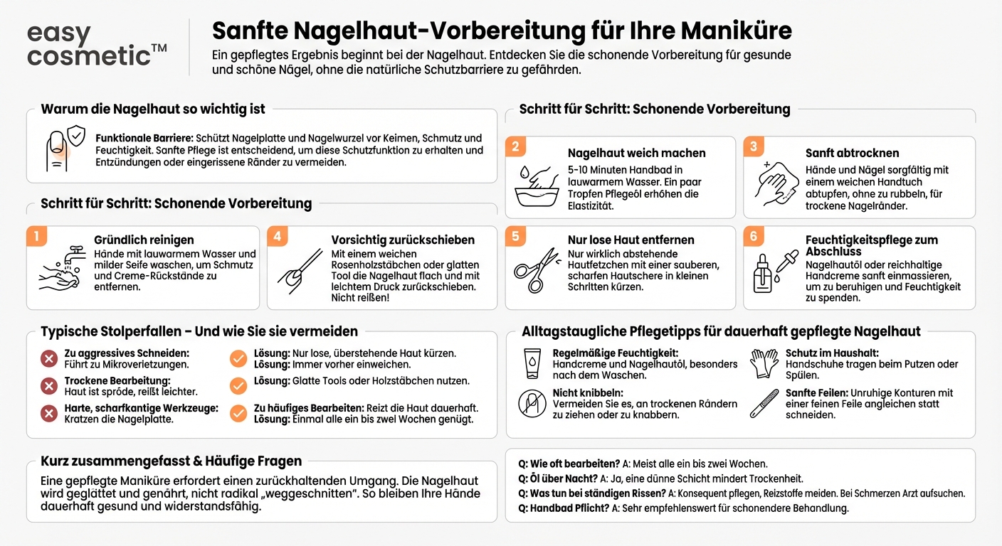Wie bereite ich meine Nagelhaut optimal auf eine Maniküre vor?