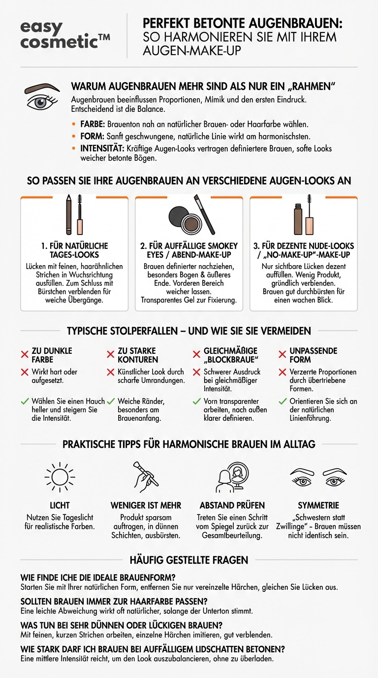 Wie betone ich meine Augenbrauen passend zu meinem Augen-Make-up?
