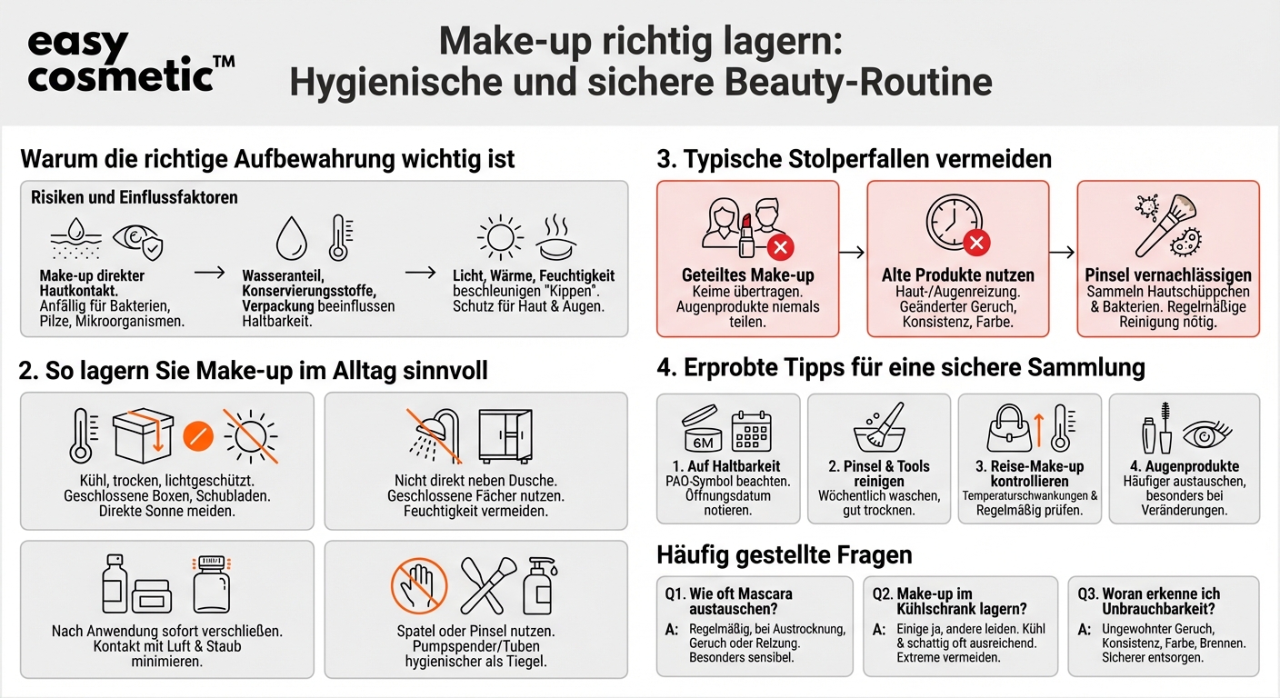 Wie bewahre ich Make-up hygienisch und sicher auf?