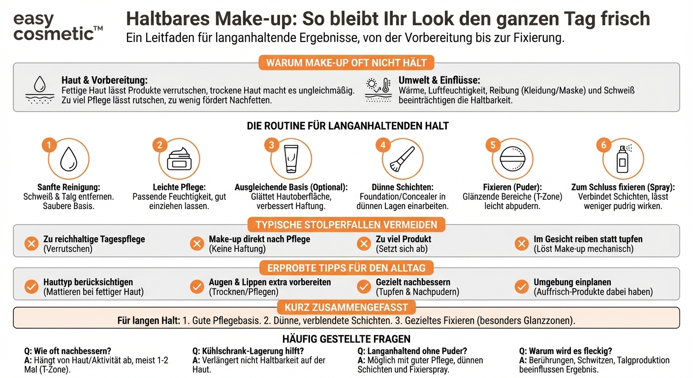 Wie bringe ich mein Make-up dazu, den ganzen Tag zu halten?