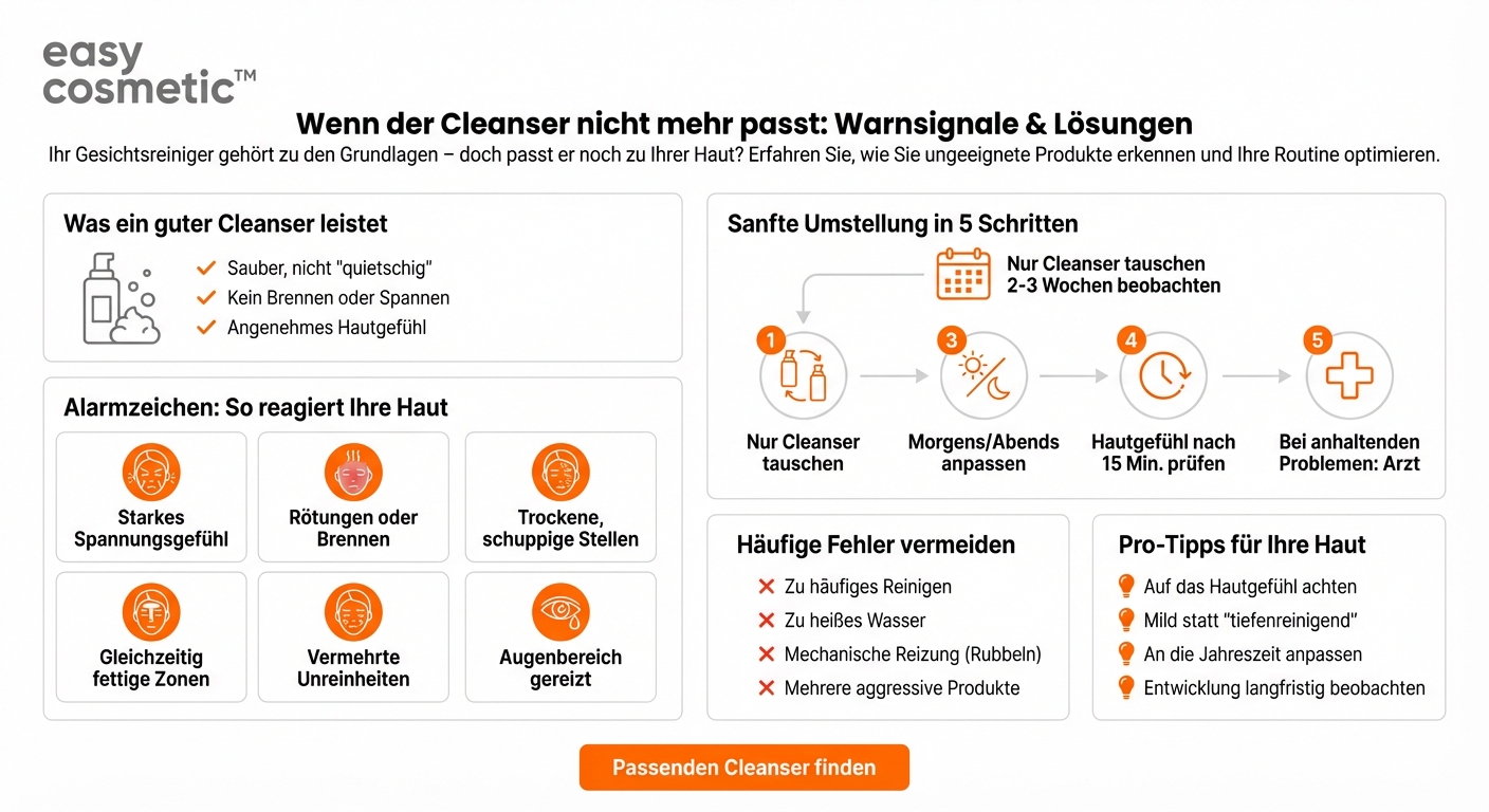 Wie erkenne ich, dass mein aktueller Gesichtsreiniger nicht zu meiner Haut passt?
