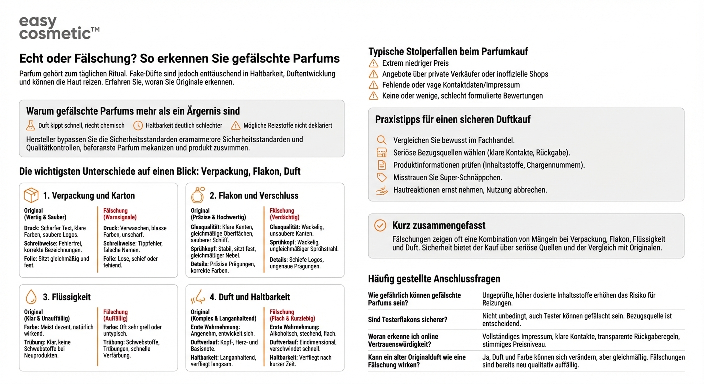 Wie erkenne ich gefälschte Parfums im Vergleich zum Original?