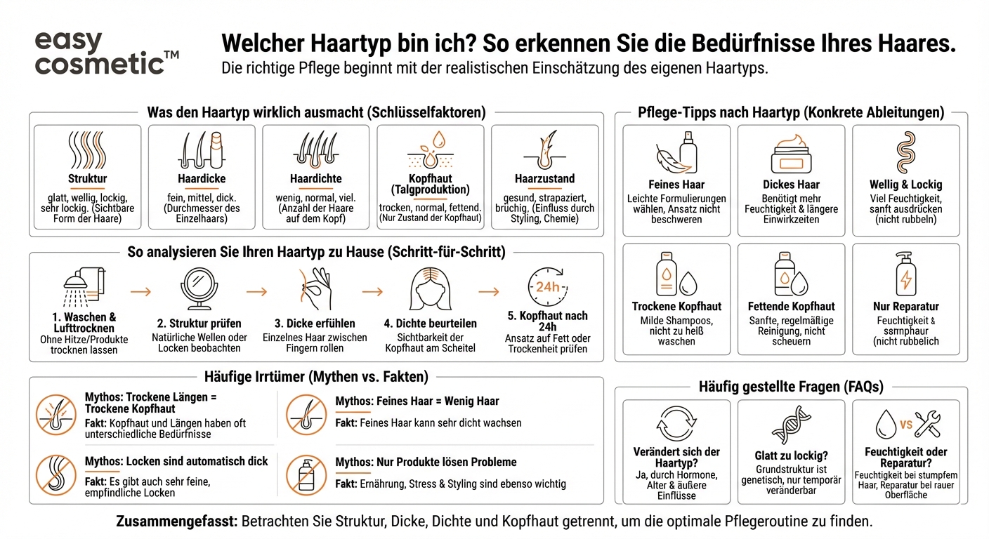 Wie erkenne ich meinen Haartyp und welche Merkmale sind dafür entscheidend?
