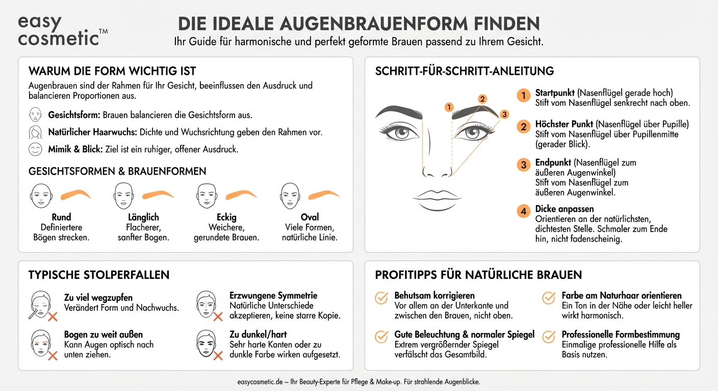 Wie finde ich die ideale Augenbrauenform für mein Gesicht?