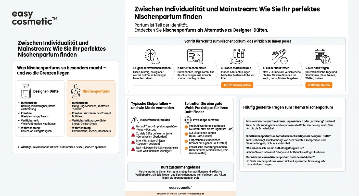 Wie finde ich ein gutes Nischenparfum und worin unterscheidet es sich von Designer-Düften?