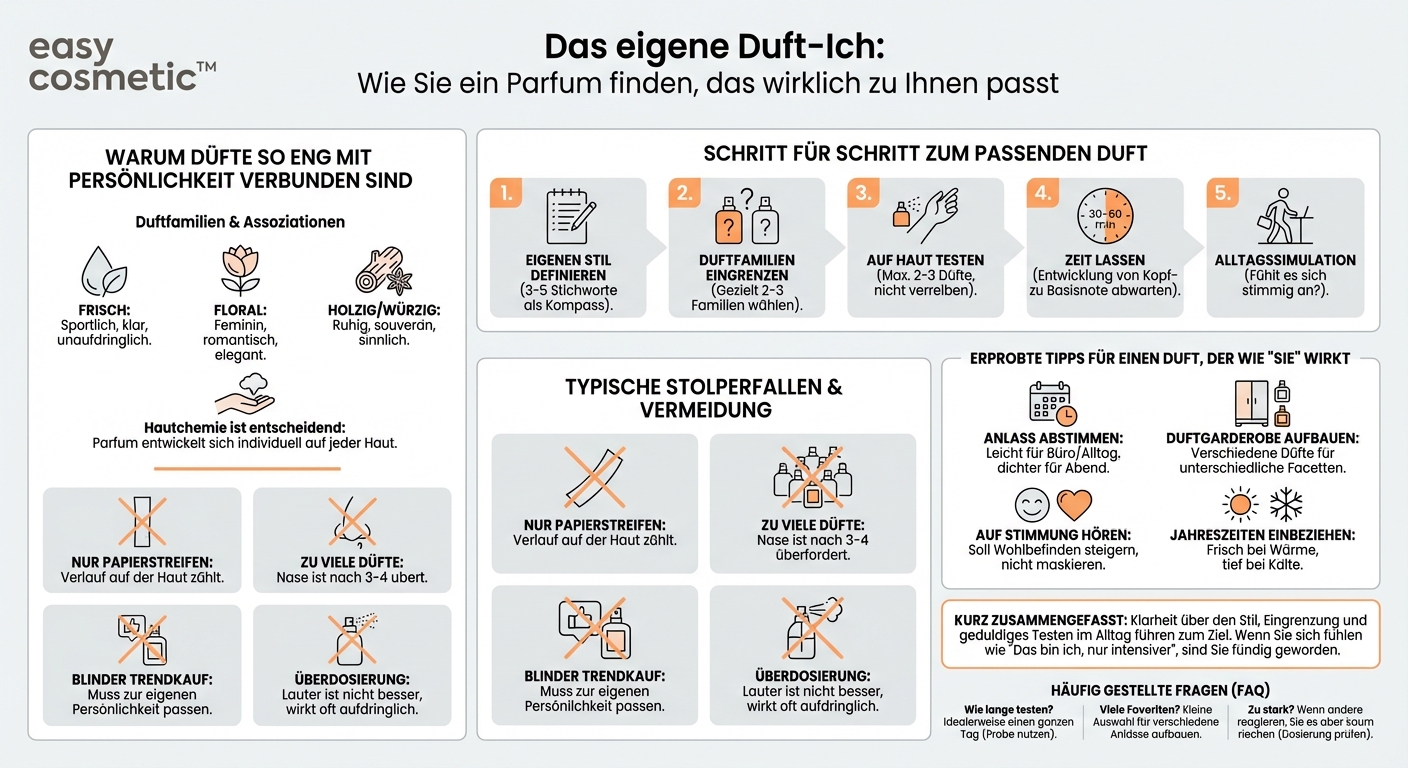 Wie finde ich ein Parfum, das zu meinem persönlichen Stil und meiner Ausstrahlung passt?