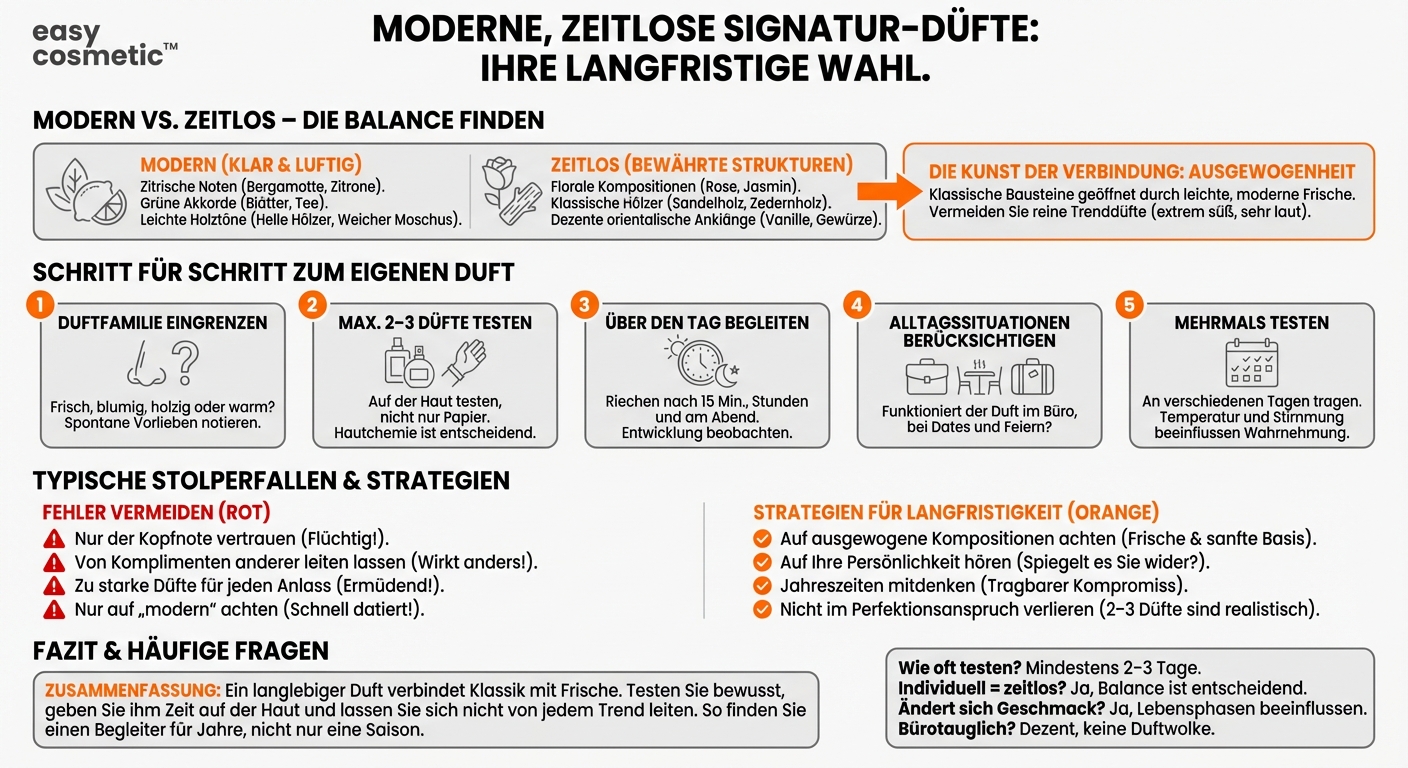 Wie findet man einen Duft, der sowohl modern wirkt als auch langfristig tragbar bleibt?