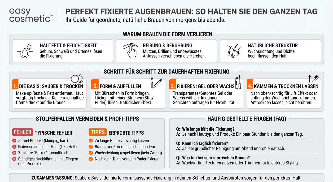 Wie fixiere ich meine Augenbrauen, damit sie den ganzen Tag in Form bleiben?