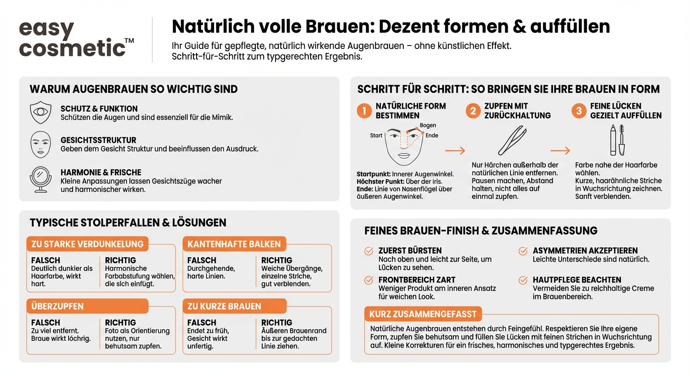 Wie forme und fülle ich meine Augenbrauen natürlich auf?