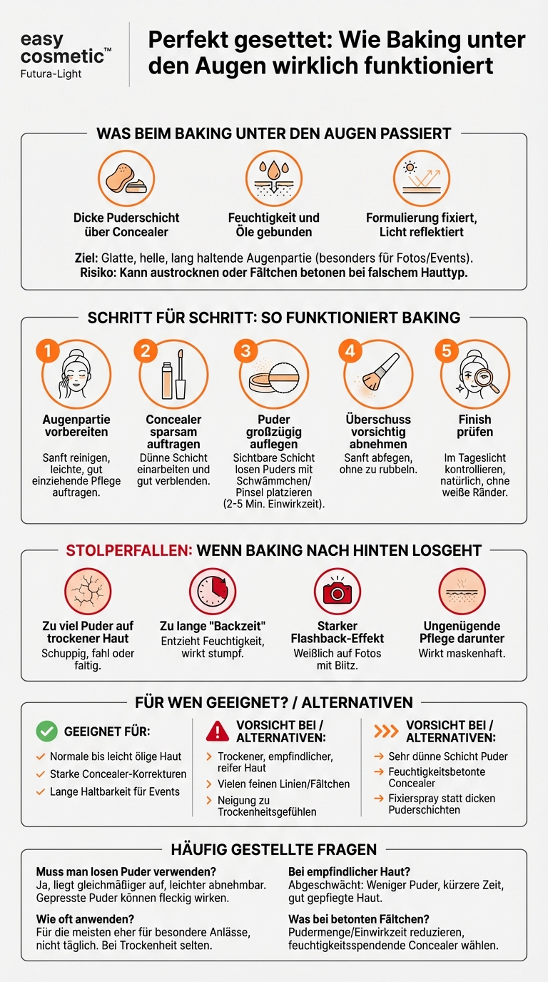 Wie funktioniert Baking unter den Augen und ist das für jede Haut geeignet?