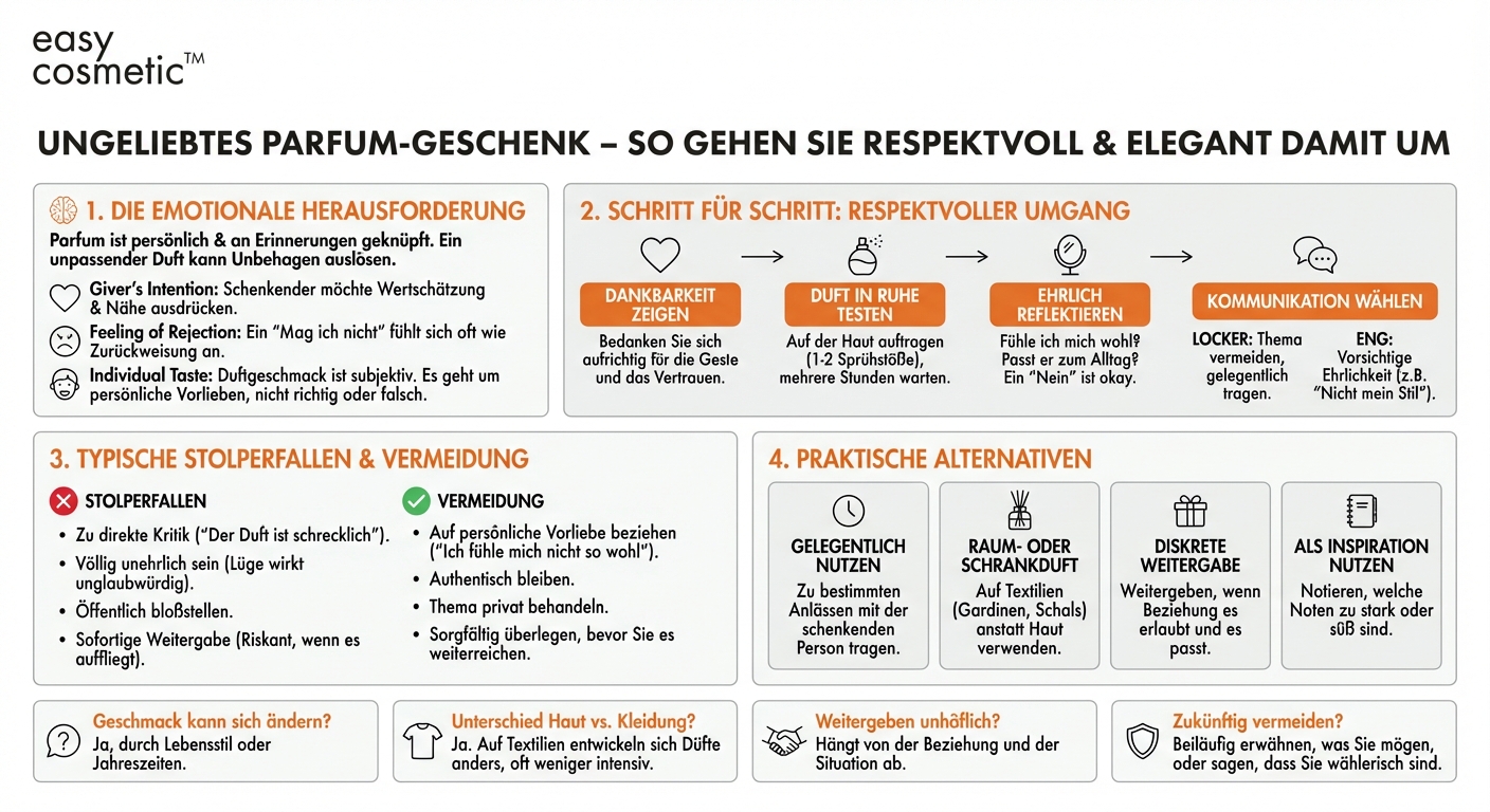 Wie gehe ich vor, wenn mir ein geschenktes Parfum nicht gefällt?