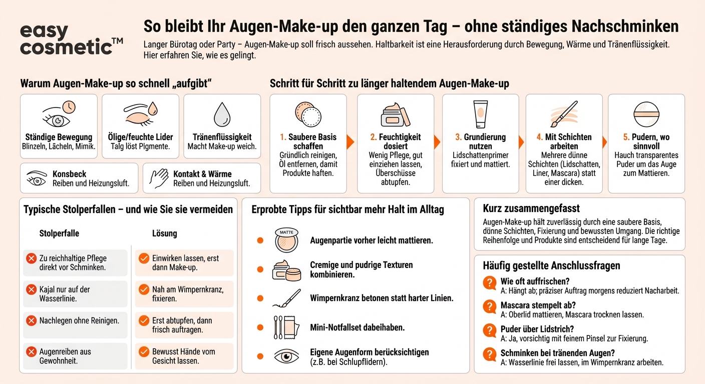 Wie halte ich mein Augen-Make-up an einem langen Tag oder Abend besonders lang?