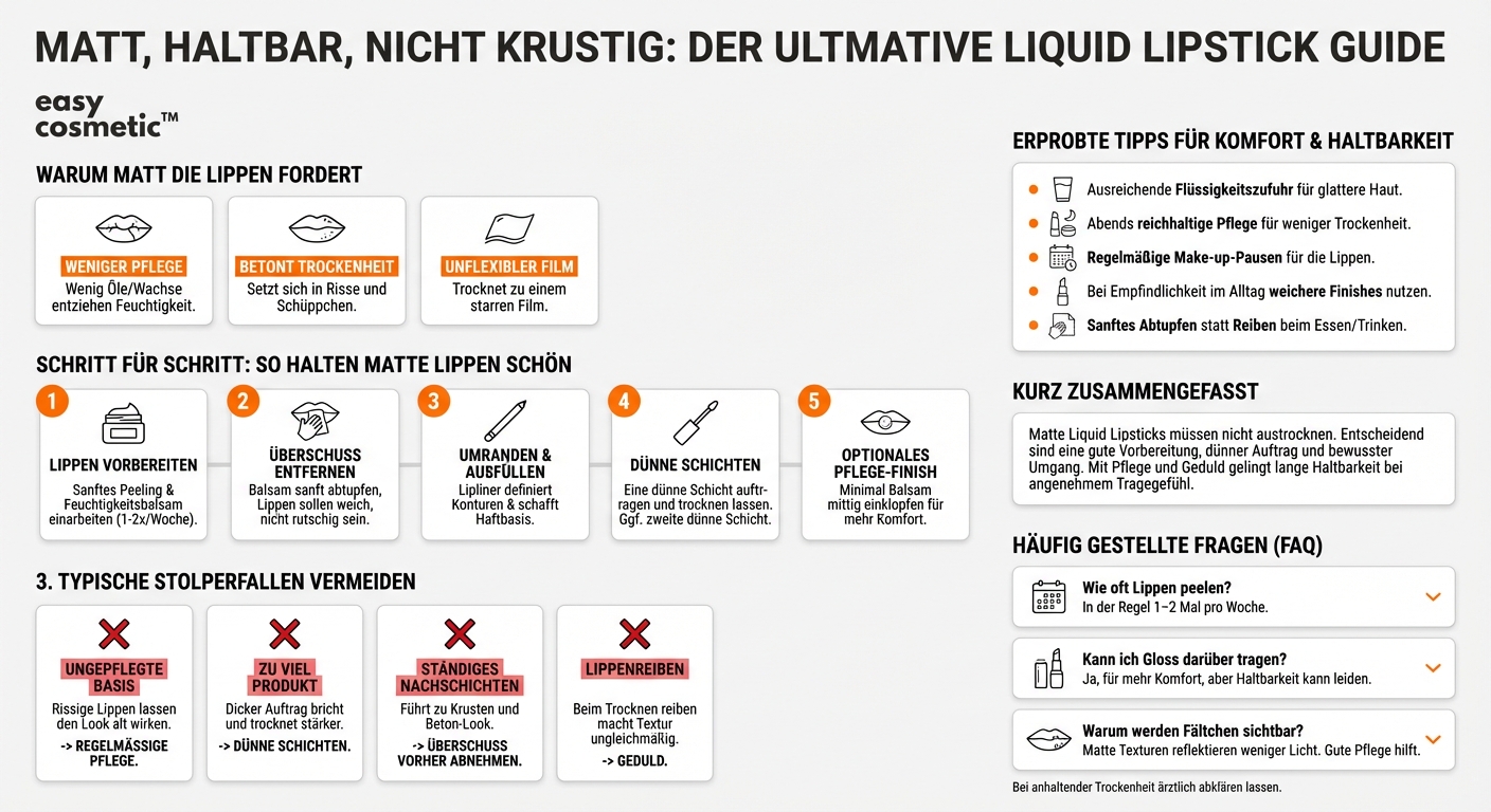 Wie halten matte Liquid Lipsticks länger, ohne die Lippen extrem auszutrocknen?