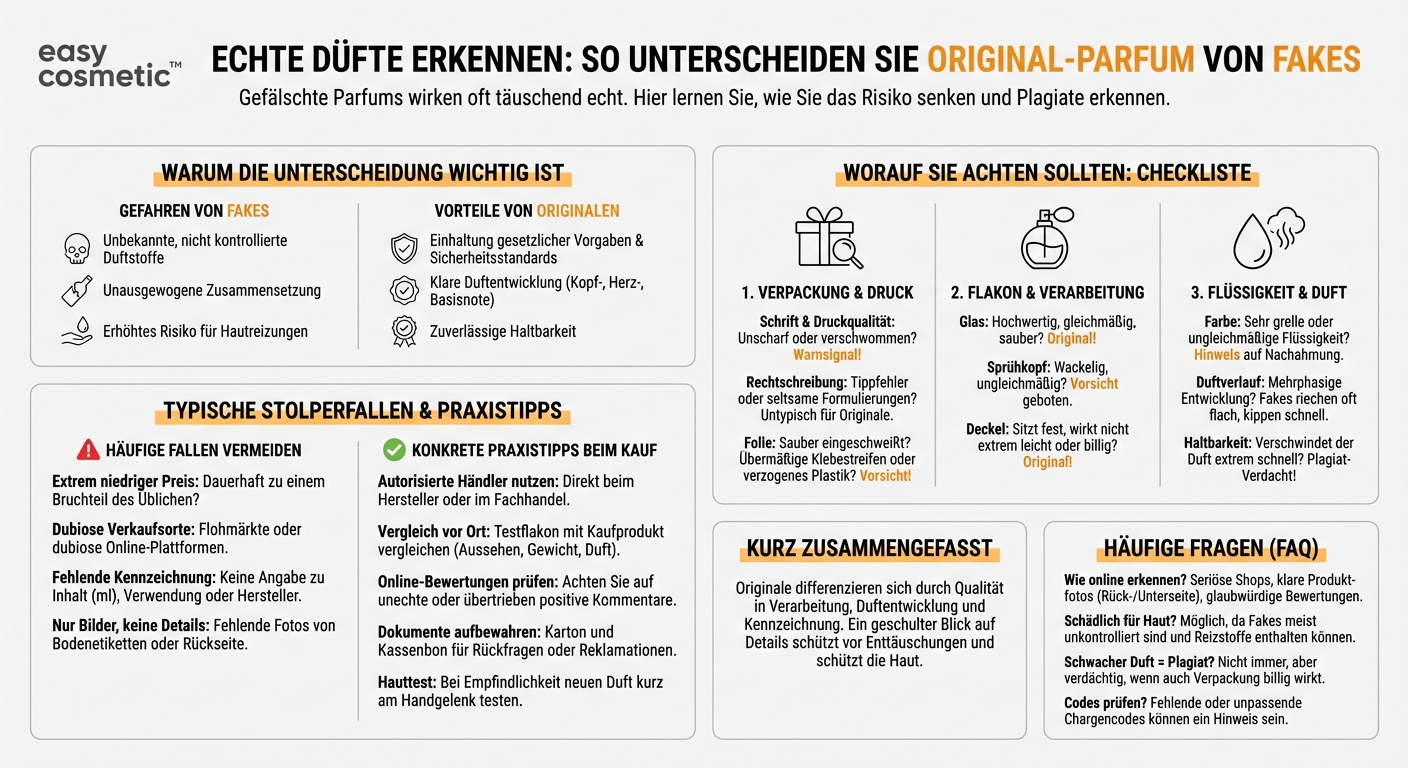 Wie kann ich Fake-Parfums oder Plagiate von Originaldüften unterscheiden?