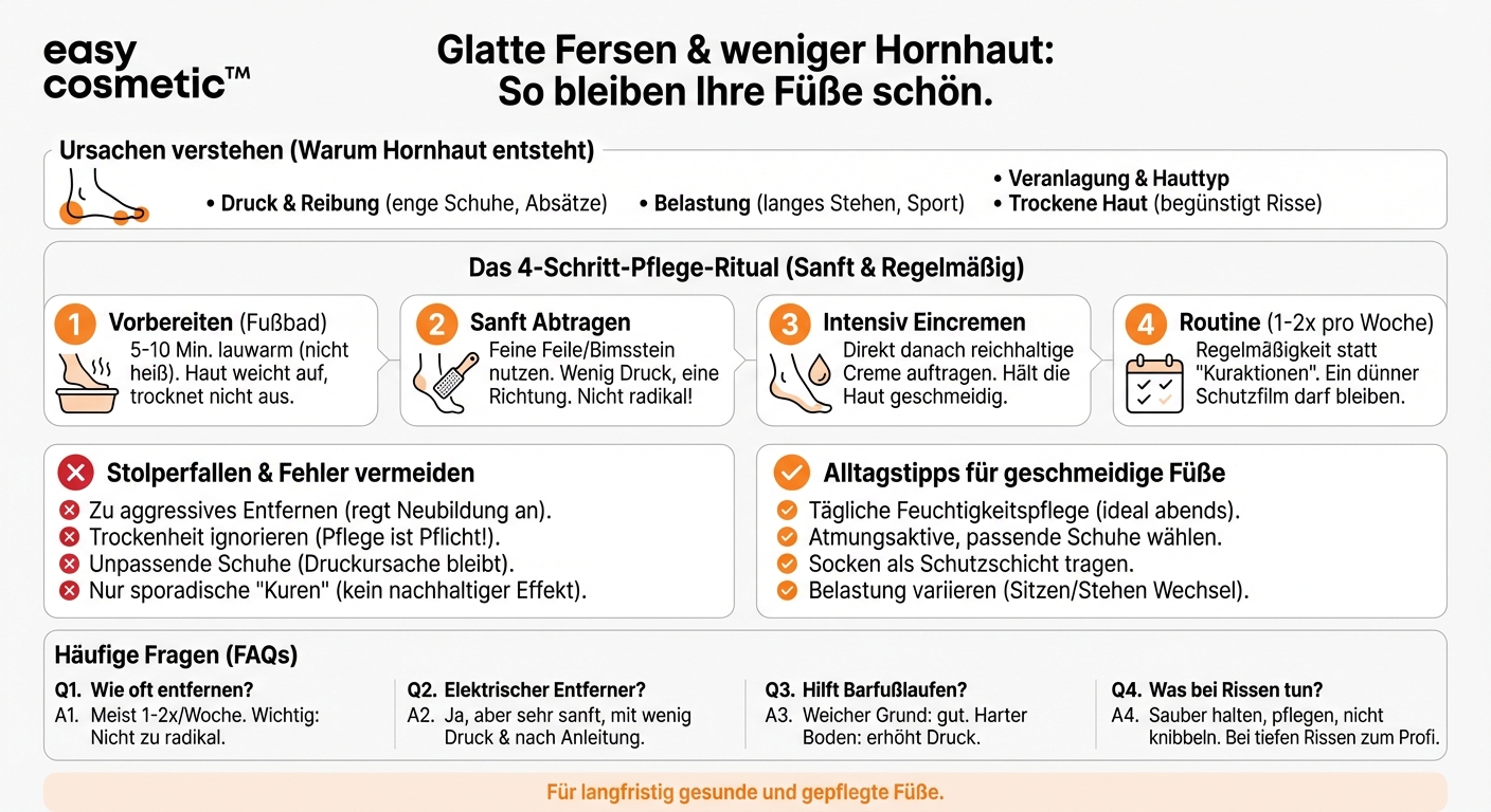 Wie kann ich Hornhautbildung an Fersen und Fußballen langfristig reduzieren?