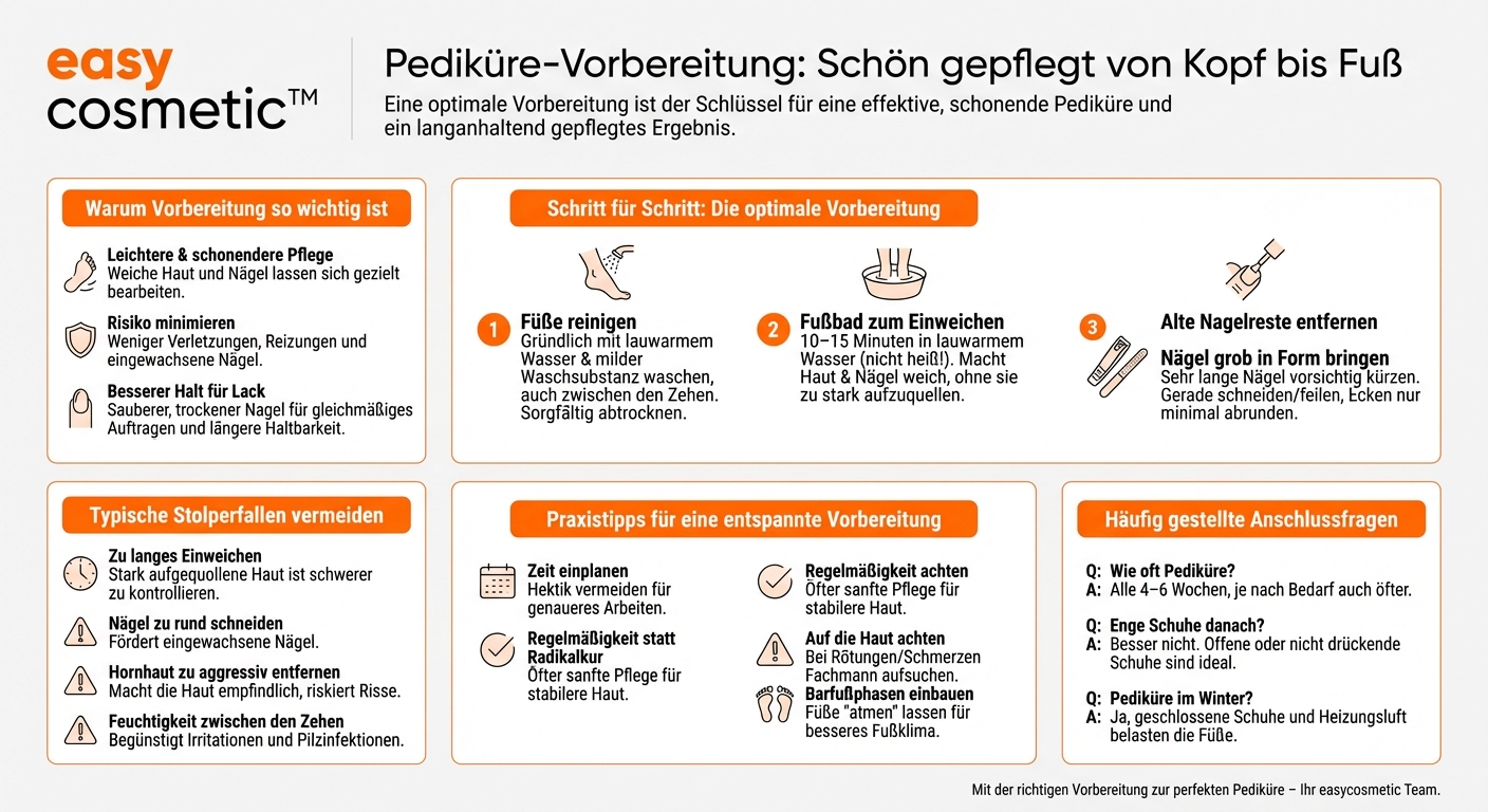 Wie kann ich meine Füße optimal auf eine Pediküre vorbereiten?