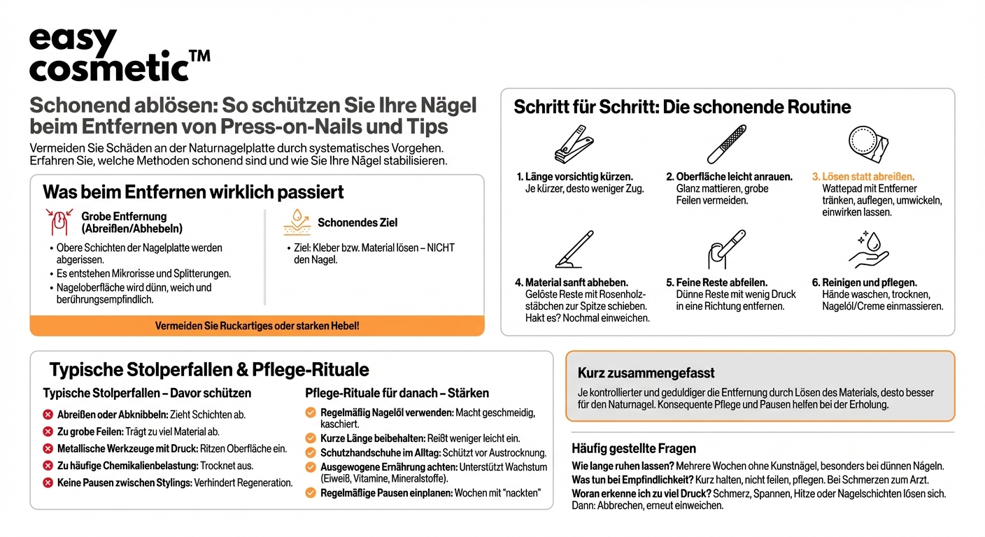 Wie kann ich meine Nägel bei der Entfernung von Press-on-Nails oder Tips schützen?