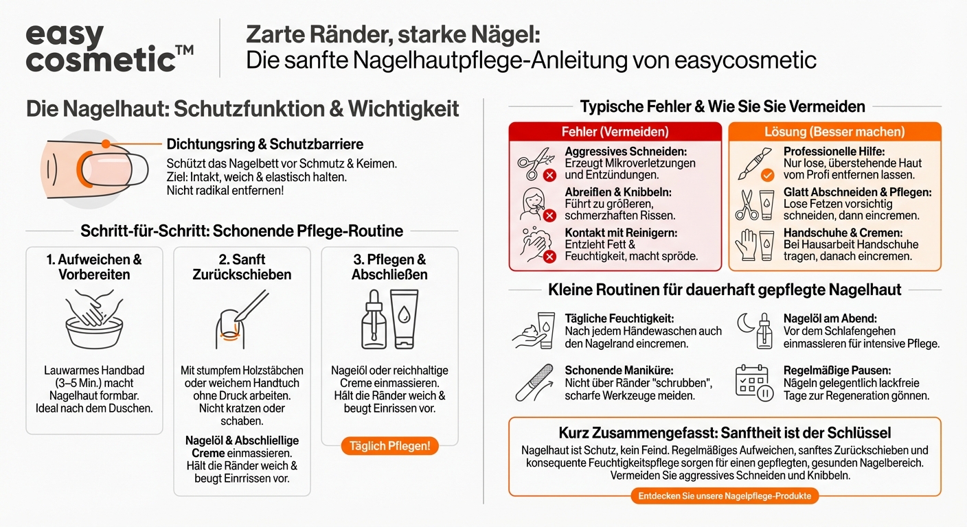 Wie kann ich meine Nagelhaut richtig pflegen, ohne sie zu verletzen?