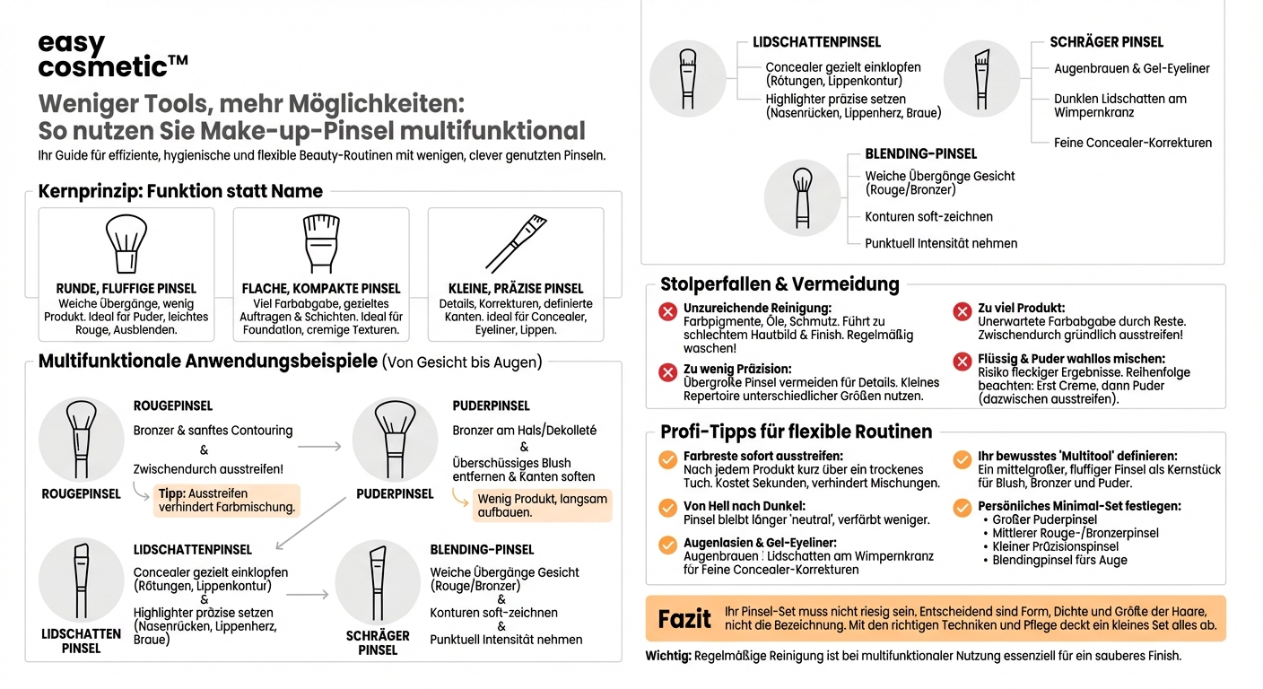 Wie kann ich meine vorhandenen Pinsel multifunktional nutzen, um nicht so viele verschiedene Tools zu brauchen?