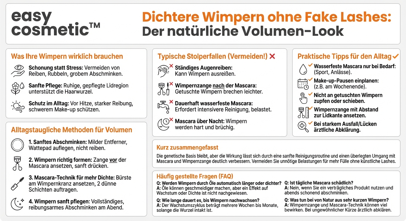 Wie kann ich meine Wimpern ohne künstliche Wimpern voller und dichter wirken lassen?