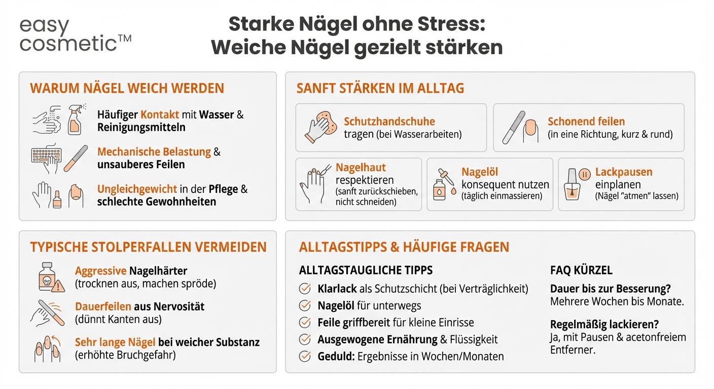 Wie kann ich weiche Nägel gezielt härten, ohne sie zusätzlich zu belasten?