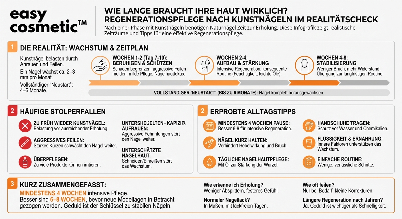 Wie lange sollte eine intensive Regenerationspflege nach Kunstnägeln dauern?