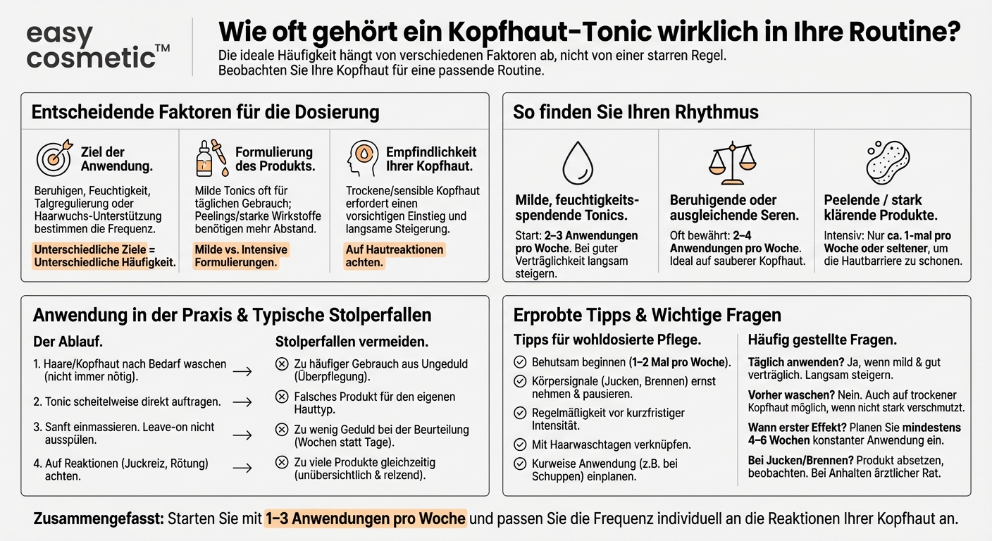 Wie oft sollte ich ein spezielles Kopfhaut-Tonic oder Serum anwenden?