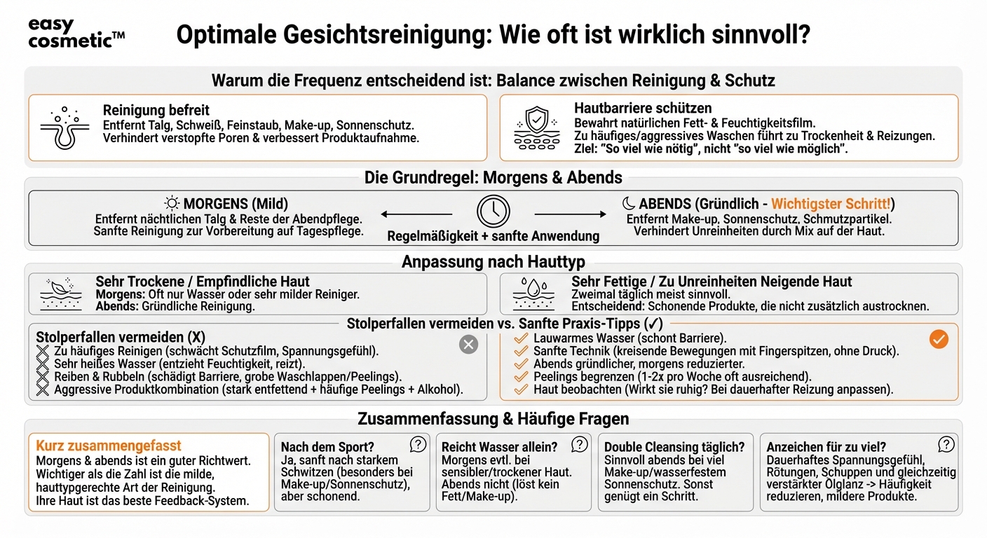 Wie oft sollte ich mein Gesicht am Tag reinigen?