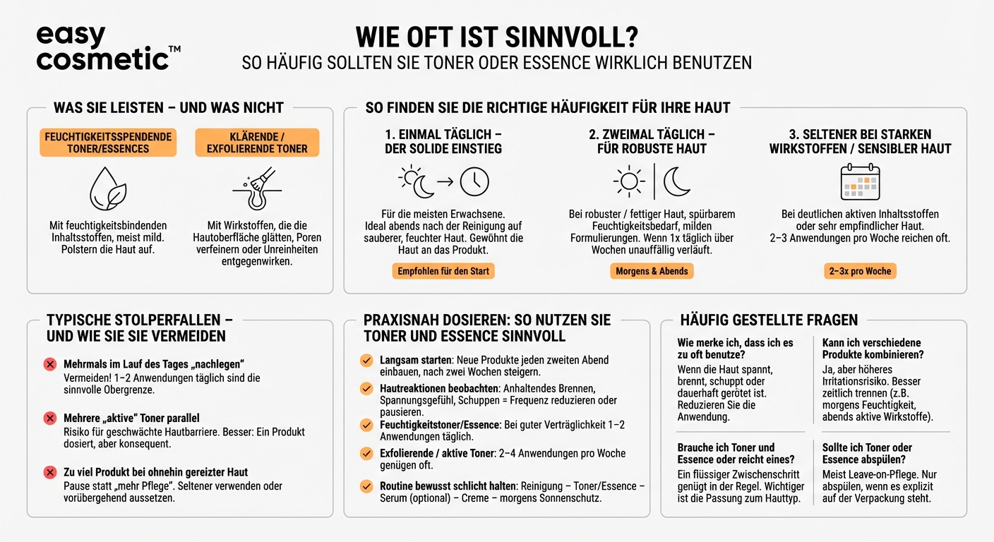 Wie oft sollte man einen Toner oder eine Essence am Tag benutzen?