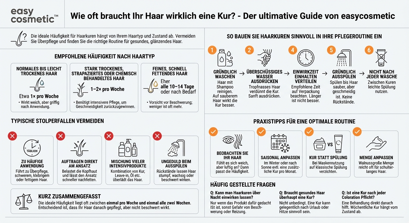 Wie oft sollte man Haarkuren oder Masken anwenden?