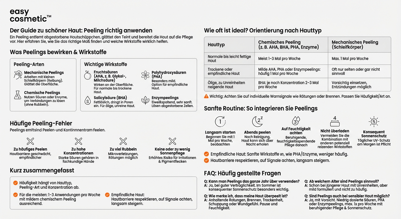 Wie oft sollte man peelen und welche Wirkstoffe sind geeignet?