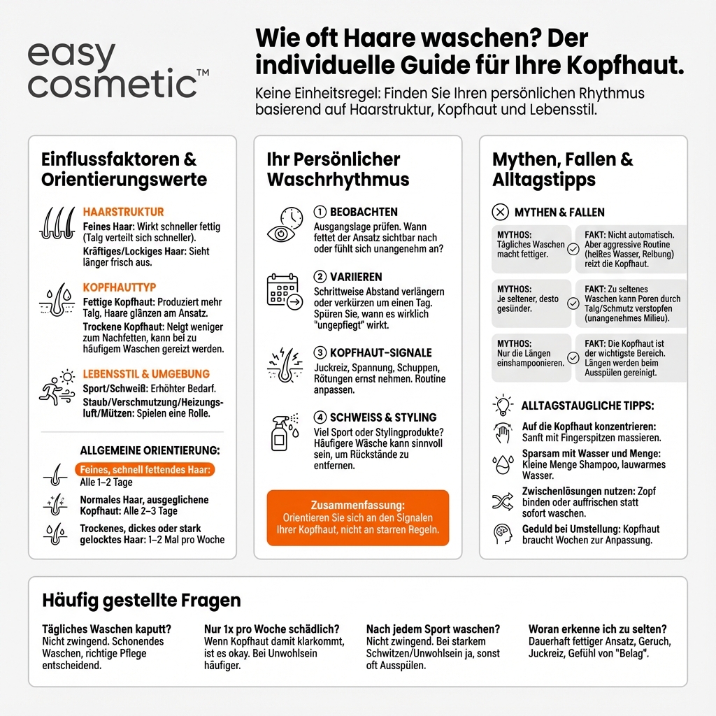 Wie oft sollte man seine Haare wirklich waschen?