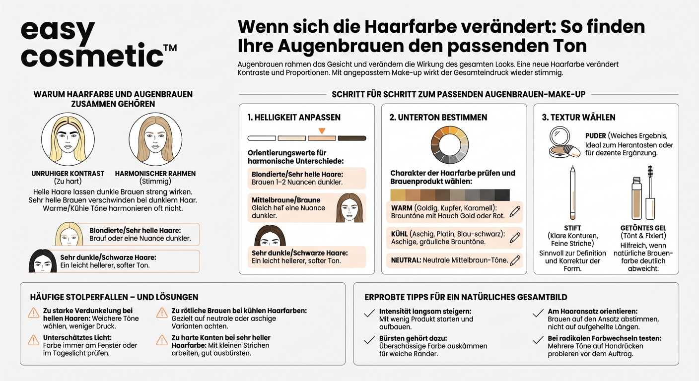Wie passe ich mein Augenbrauen-Make-up an, wenn ich meine Haarfarbe färbe oder töne?