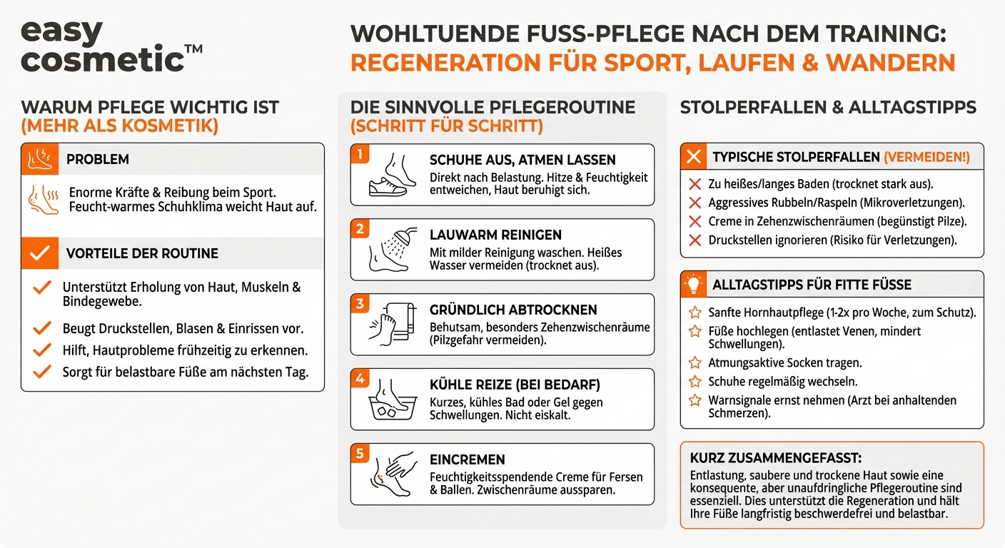 Wie pflege ich beanspruchte Füße nach Sport, Laufen oder Wandern richtig?