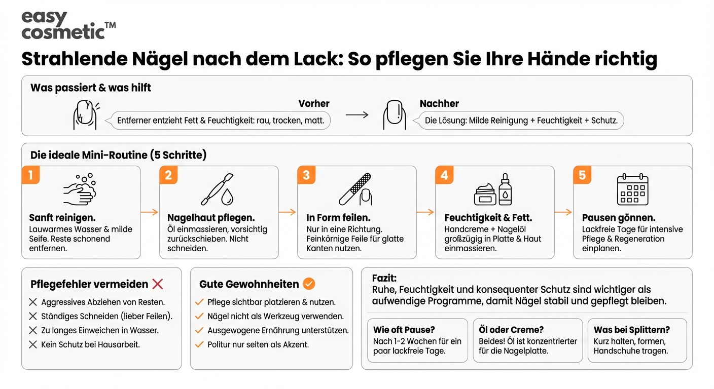 Wie pflege ich meine Nägel nach dem Entfernen von Nagellack optimal?