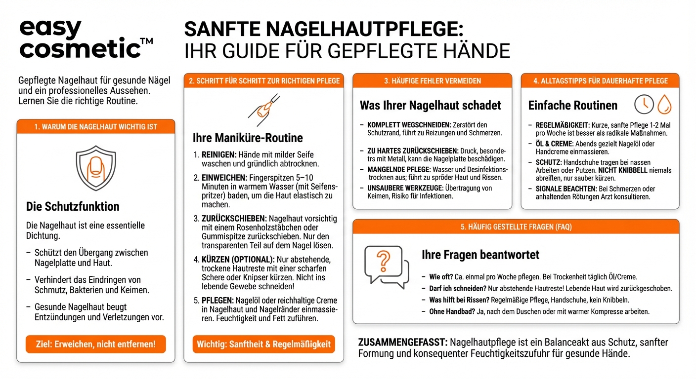 Wie pflege ich meine Nagelhaut im Rahmen der Maniküre richtig?
