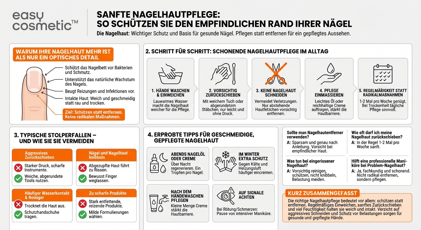 Wie pflege ich meine Nagelhaut richtig, ohne sie zu verletzen?