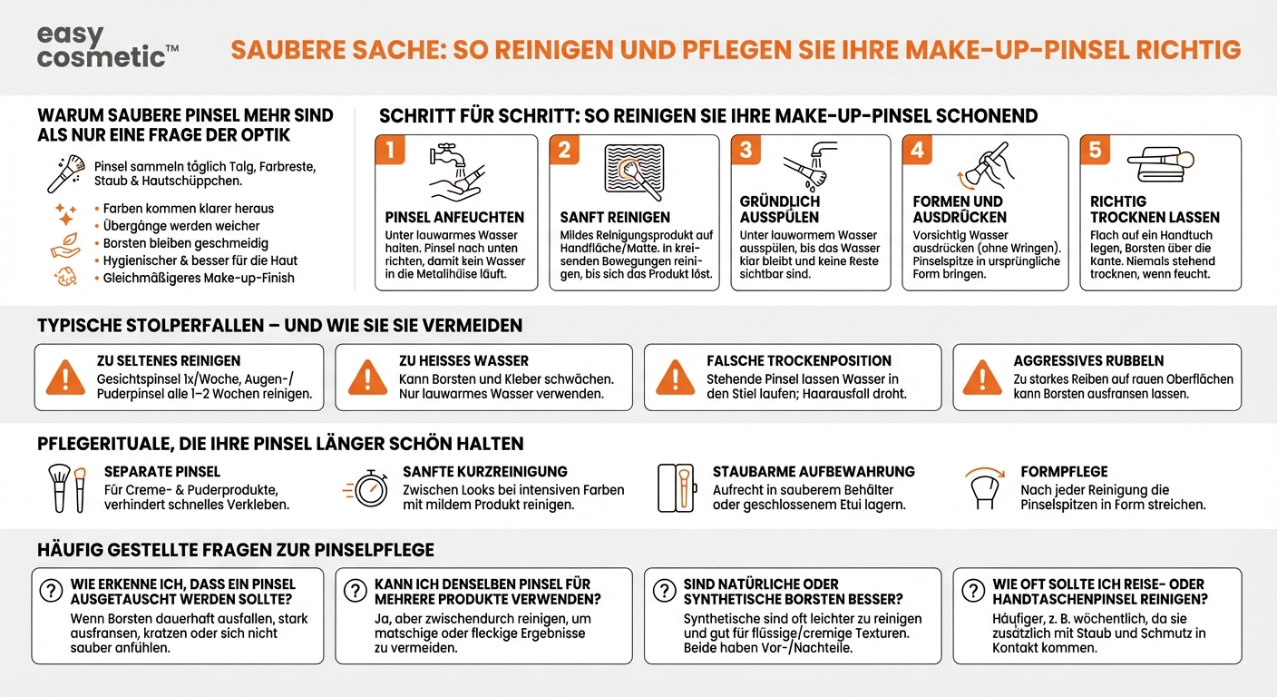 Wie reinige und pflege ich meine Make-up-Pinsel richtig?