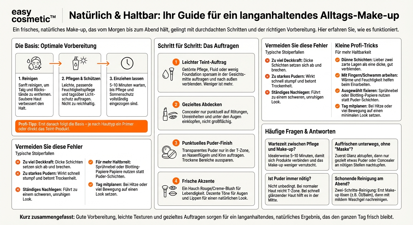 Wie schminke ich ein langanhaltendes, aber natürliches Alltags-Make-up?