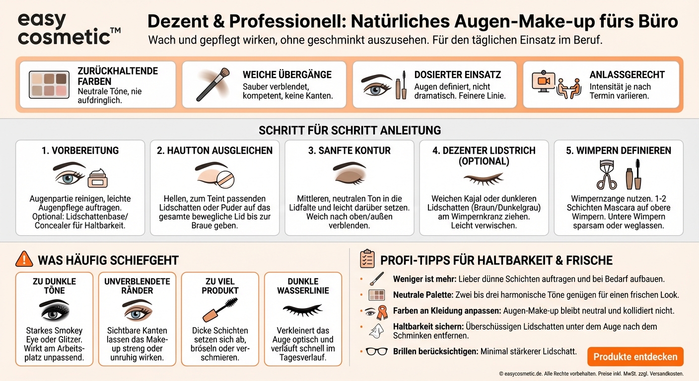Wie schminke ich ein natürliches Alltags-Augen-Make-up für das Büro?