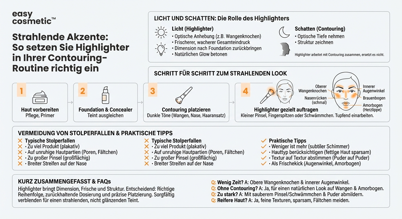 Wie setze ich Highlighter bei einer Contouring-Routine richtig ein?