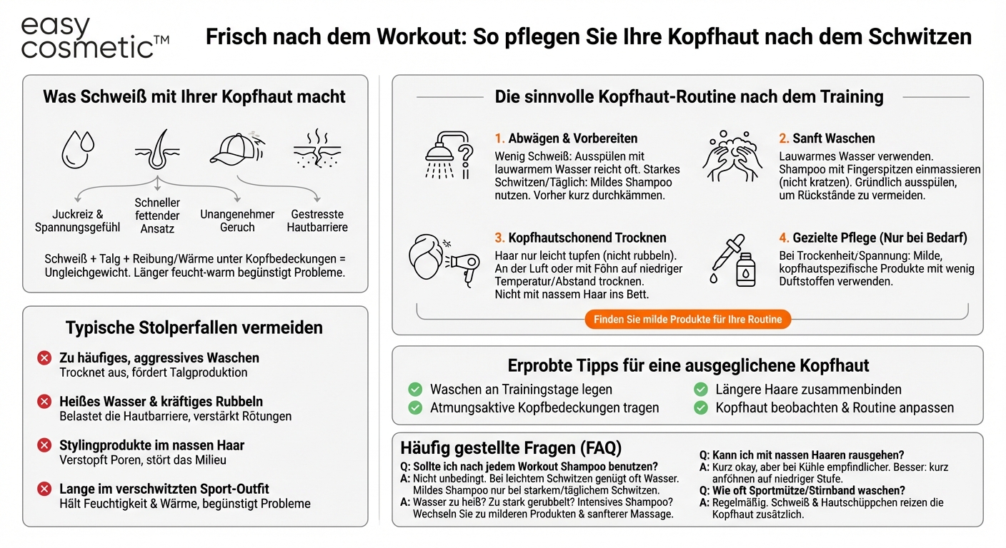 Wie sollte ich meine Kopfhaut nach dem Sport oder starkem Schwitzen pflegen?