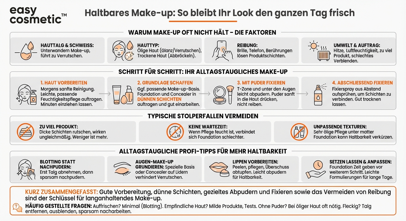 Wie sorge ich dafür, dass mein Make-up den ganzen Tag hält?
