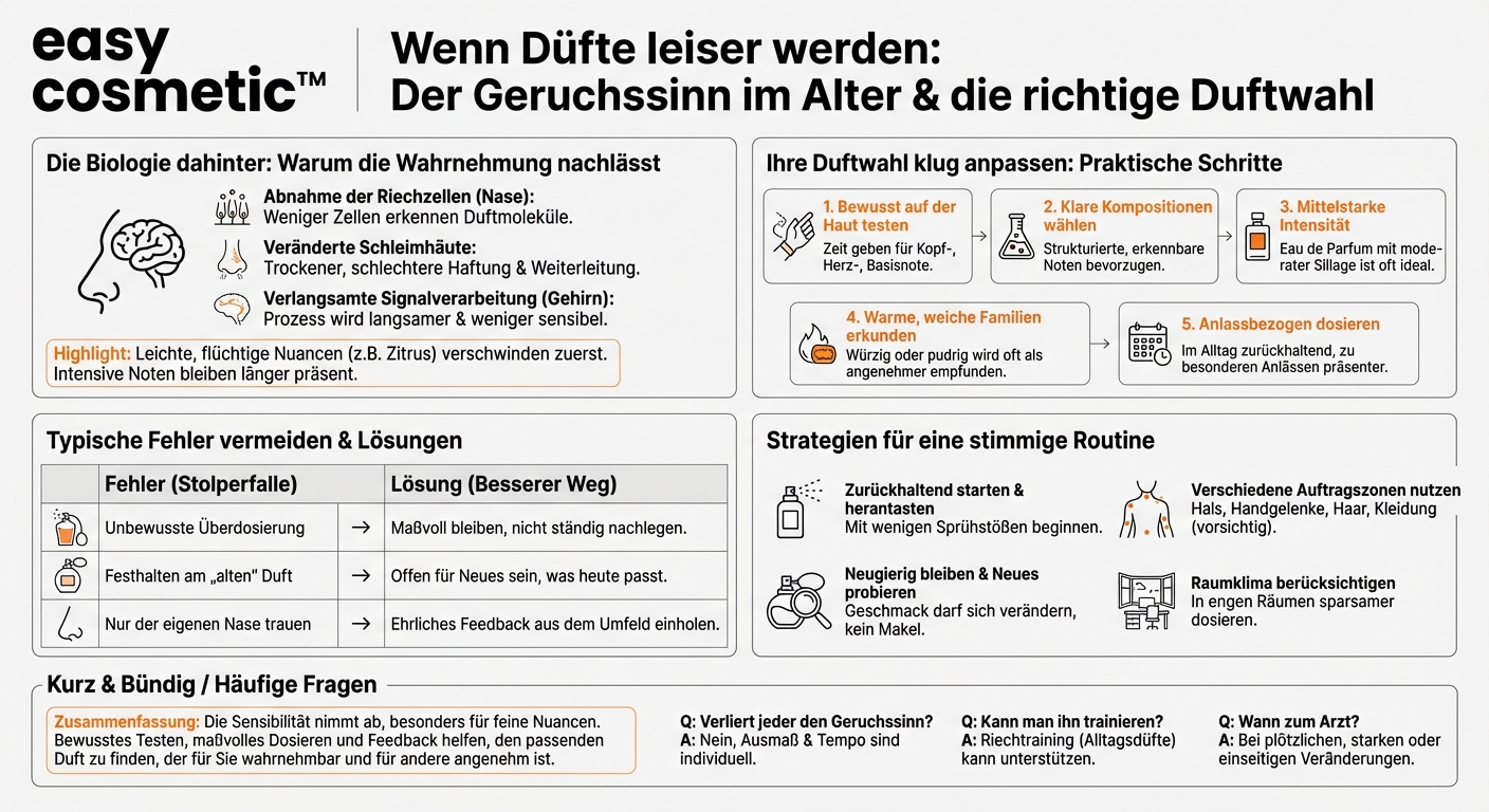 Wie verändert sich die Wahrnehmung von Düften im Alter und was bedeutet das bei der Duftwahl?