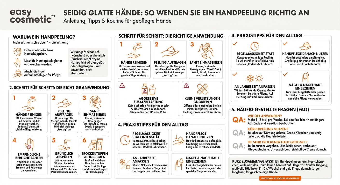 Wie wendet man ein Handpeeling richtig an?